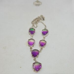 NWOT!  Watermelon Tourmaline 925 Silver Necklace